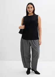 Top a gilet asimmetrico in punto di Roma, bonprix