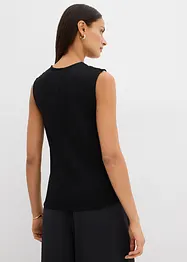 Top a gilet asimmetrico in punto di Roma, bonprix