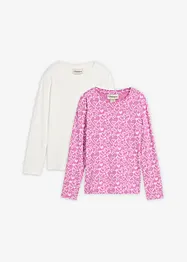 Maglia a maniche lunghe in puro cotone biologico (pacco da 3), bonprix