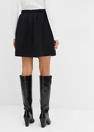 Gonna a pieghe in misto viscosa leggermente lucido, bonprix