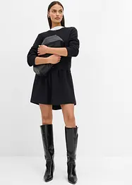 Gonna a pieghe in misto viscosa leggermente lucido, bonprix