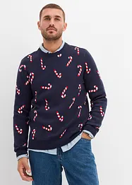 Maglione in filato fine con motivo natalizio, bonprix