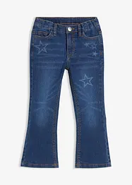 Jeans bootcut termici, vita media, bonprix