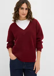 Maglione con scollo a V, bonprix