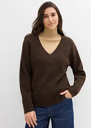 Maglione con scollo a V, bonprix