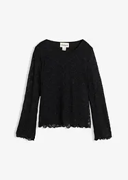 Maglia in pizzo a maniche lunghe, bonprix