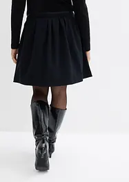 Gonna a pieghe in misto viscosa leggermente lucido, bonprix