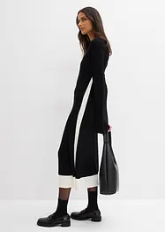 Abito in maglia di misto viscosa con dettagli a contrasto, bonprix