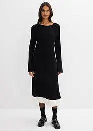 Abito in maglia di misto viscosa con dettagli a contrasto, bonprix