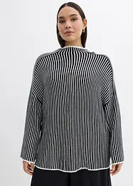 Maglione accollato in misto viscosa, bonprix