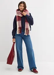 Jeans straight in cotone biologico, vita media, bonprix