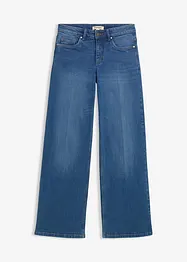 Jeans straight in cotone biologico, vita media, bonprix