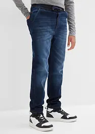 Jeans termici regular fit con elastico in vita e fodera in jersey, straight, bonprix