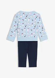 Felpa e leggings per gattonare in puro cotone biologico (set 2 pezzi), bonprix