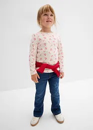 Maglia a maniche lunghe in misto cotone biologico elasticizzato, bonprix