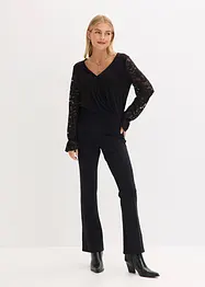 Maglia a maniche lunghe con pizzo, bonprix