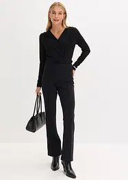 Maglia a maniche lunghe con scollatura profonda, bonprix