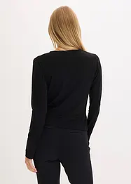 Maglia a maniche lunghe con scollatura profonda, bonprix