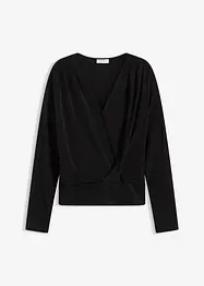 Maglia a maniche lunghe con scollatura profonda, bonprix