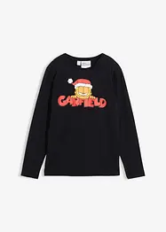 Maglia natalizia in puro cotone a maniche lunghe con Garfield, Garfield