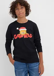 Maglia natalizia in puro cotone a maniche lunghe con Garfield, Garfield