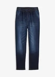 Jeans termici regular fit con elastico in vita e fodera in jersey, straight, bonprix