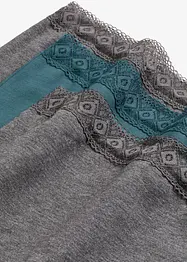 Slip a vita alta con cotone (pacco da 3), bonprix