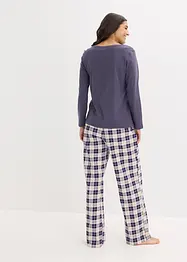 Pigiama con pantaloni in flanella, bonprix