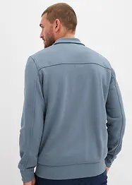 Felpa con zip in materiale misto, bonprix