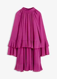 Abito in chiffon con volant, bonprix