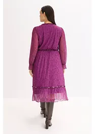 Abito midi in jersey e mesh, bonprix