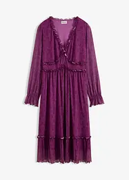 Abito midi in jersey e mesh, bonprix