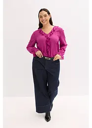 Blusa con volant, bonprix