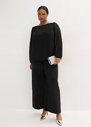 Blusa di chiffon con strass, bonprix