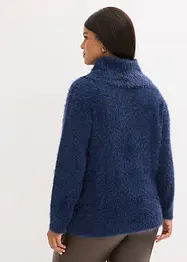 Maglione a collo alto in morbido filato effetto piume, bonprix