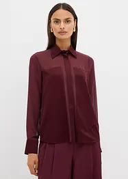 Camicia con inserto di satin, bonprix