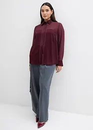 Camicia con inserto di satin, bonprix