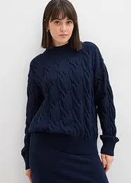 Maglione oversize in misto viscosa morbido, bonprix