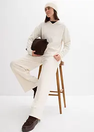 Felpa con cappuccio in morbido punto di Roma, bonprix