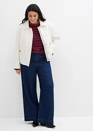 Jeans straight larghi a vita alta, bonprix