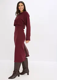 Abito in maglia e maglione abbinato (set 2 pezzi), bonprix
