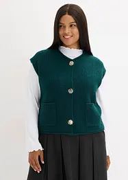 Gilet in maglia con bottoni decorativi, bonprix