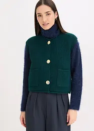 Gilet in maglia con bottoni decorativi, bonprix