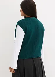 Gilet in maglia con bottoni decorativi, bonprix