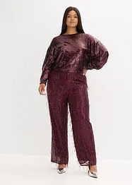 Maglia a maniche lunghe con paillettes, bonprix