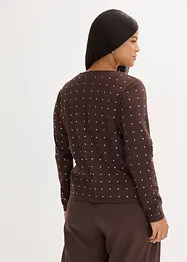 Maglia a maniche lunghe con strass, bonprix