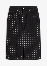 Gonna di jeans con strass, bonprix