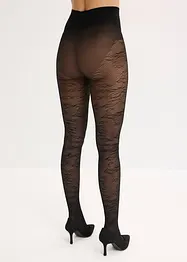 Collant con motivo a rete floreale, bonprix