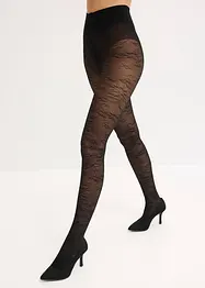 Collant con motivo a rete floreale, bonprix