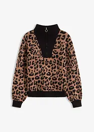 Maglione con mezza zip, bonprix